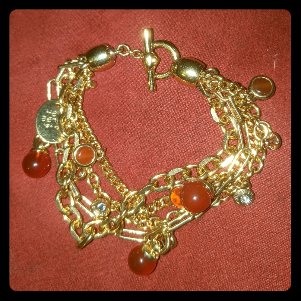 Henri Bendel Charm Bracelet in Red